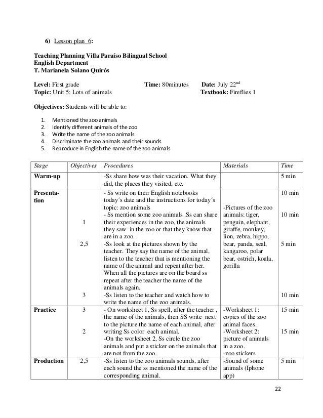 lesson plan template primary